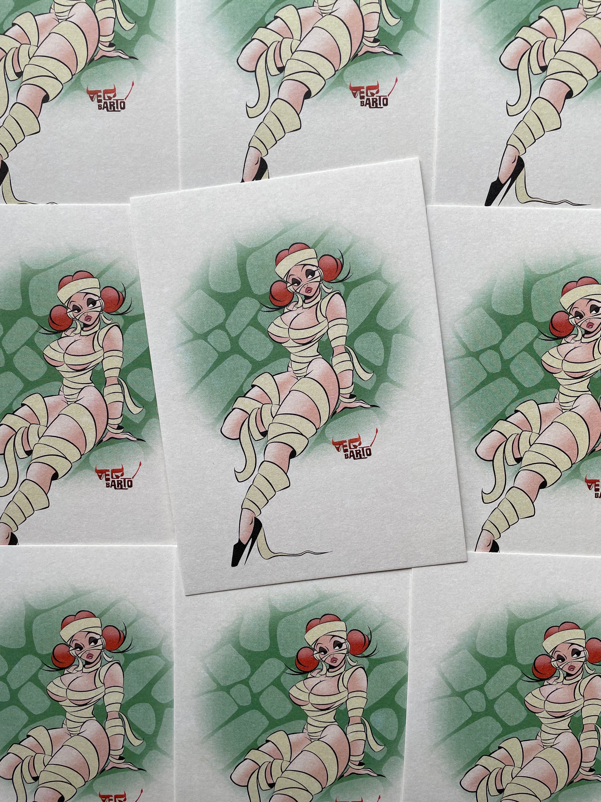 red head mummy print by bloodknotcollective