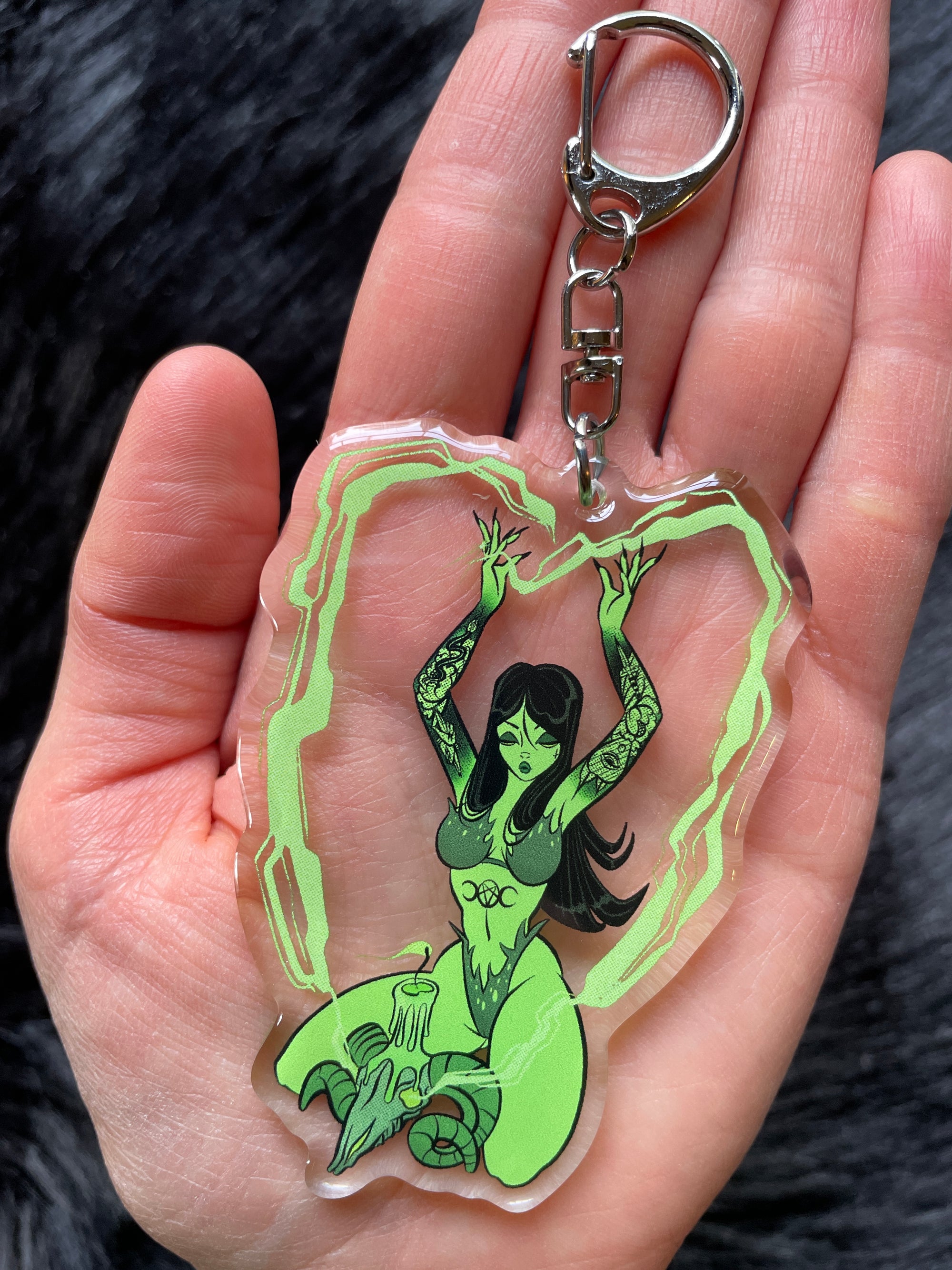 Green Witch Keychain