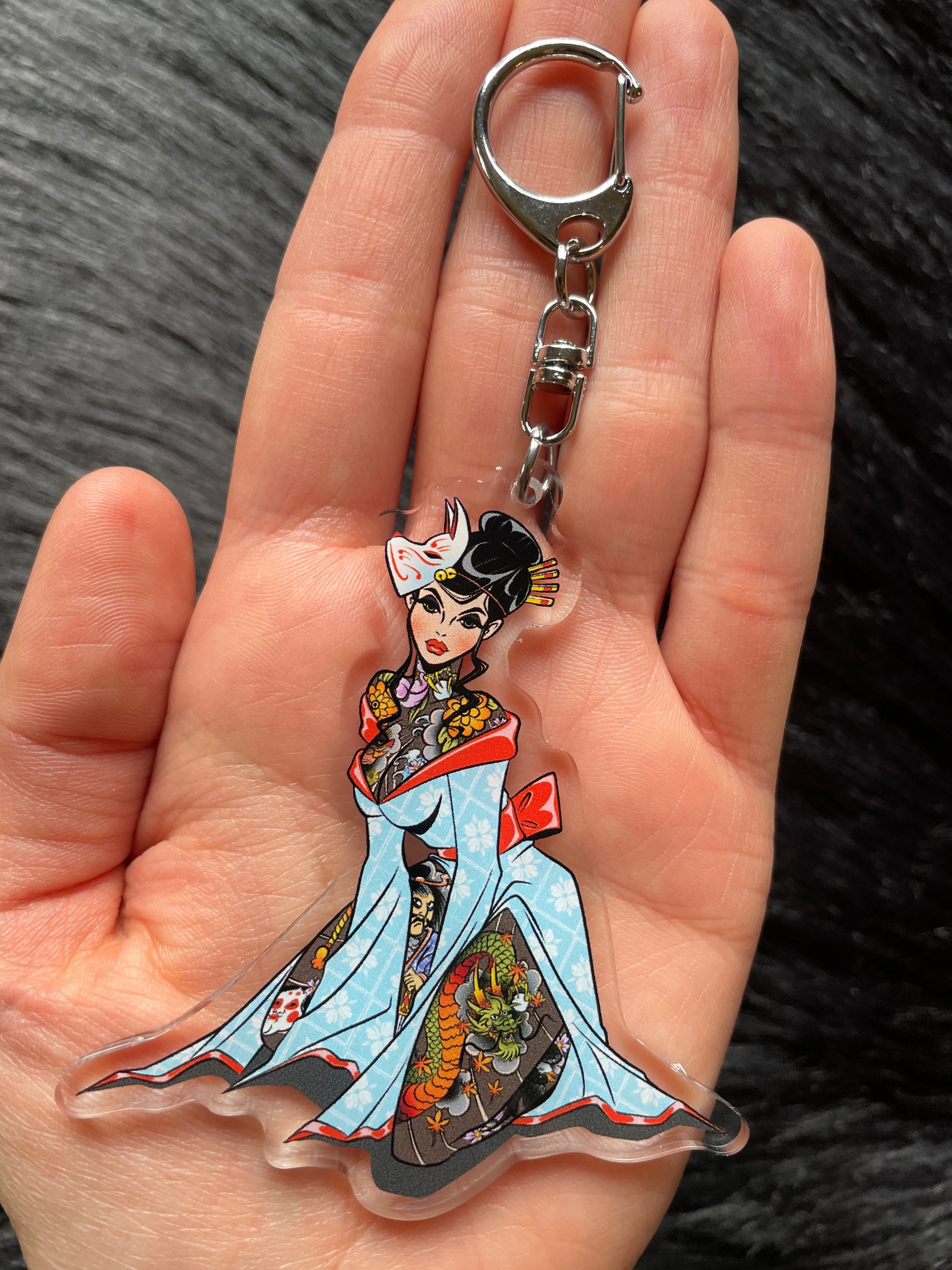 Kitsune Keychain