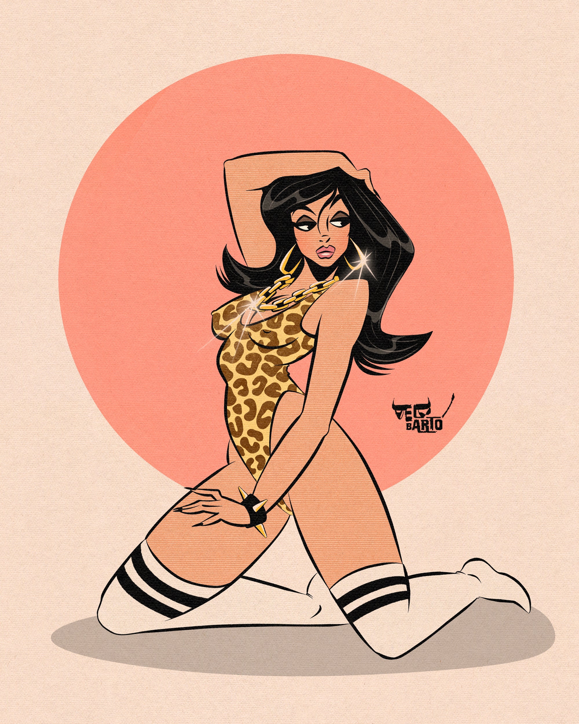 Attitude print of woman wearing leopard print by bloodknotcollective.