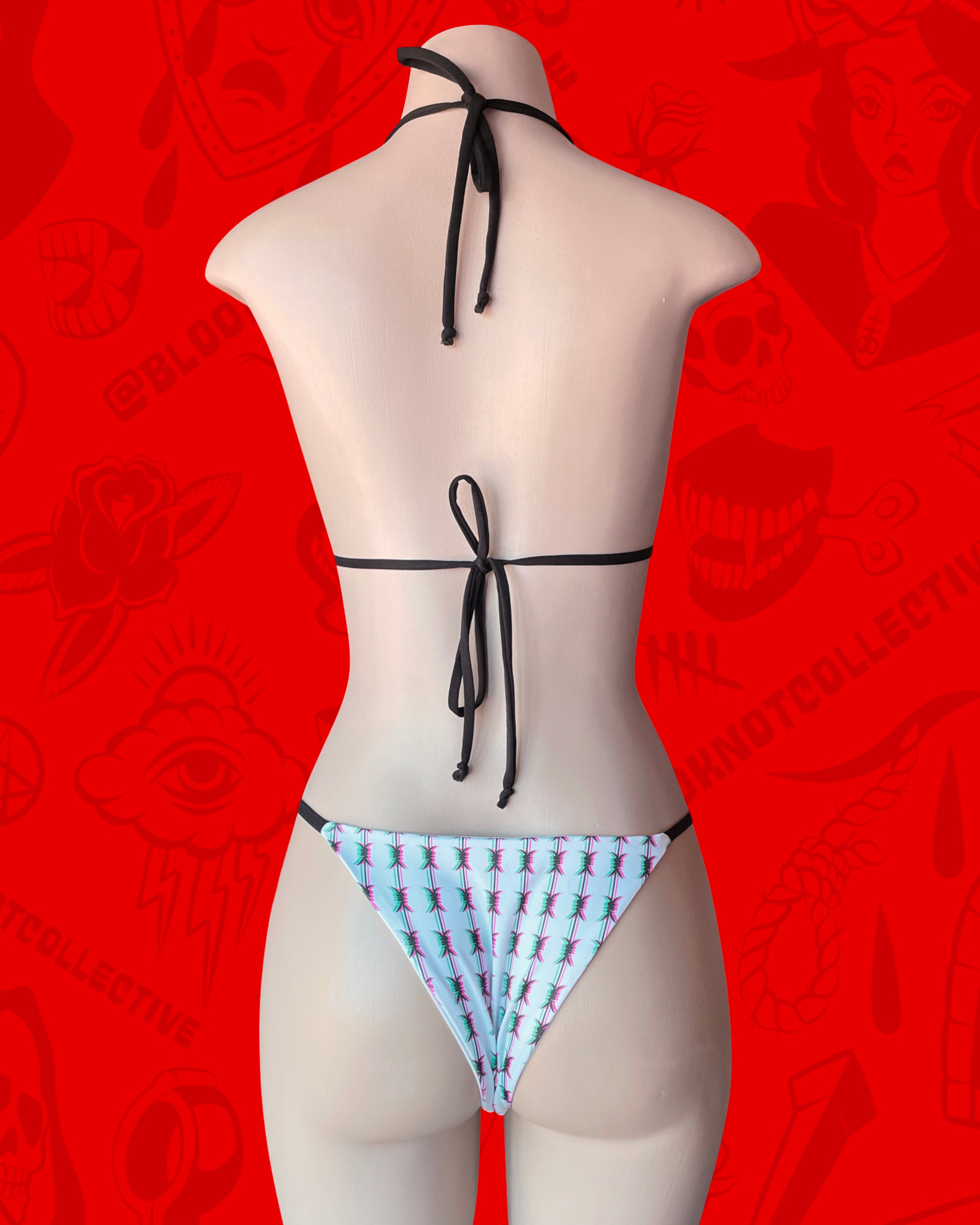 back barbwire string bikini by bloodknotcollective