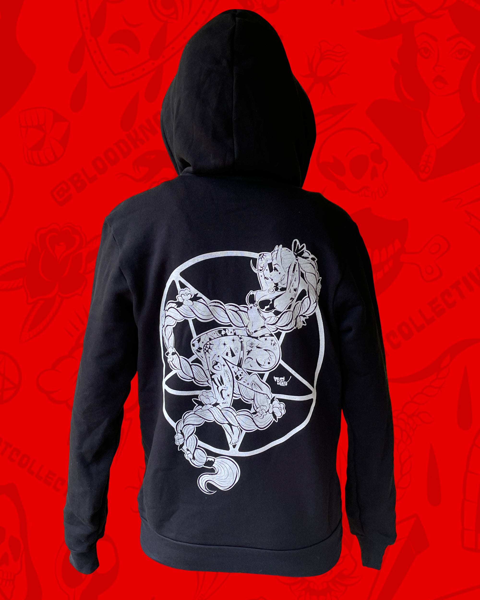 back pentagram sweatshirt by bloodknotcollective