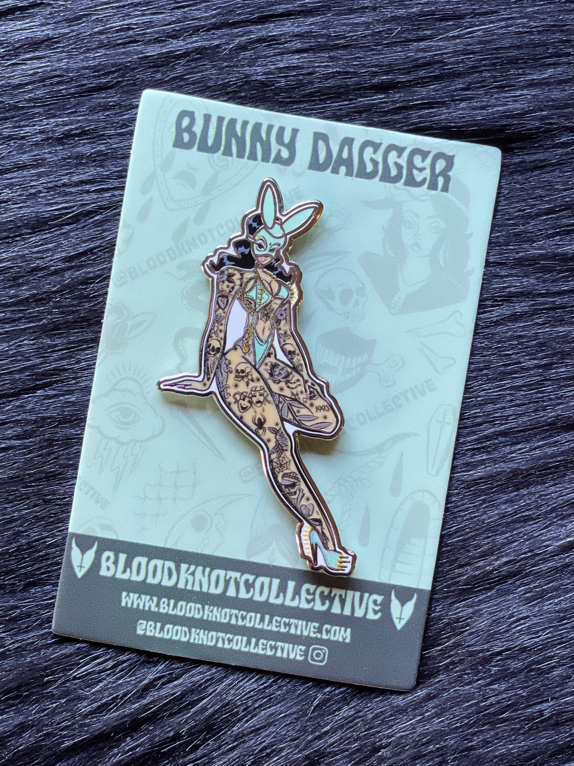 Bunny Dagger Hard Enamel Print Pin