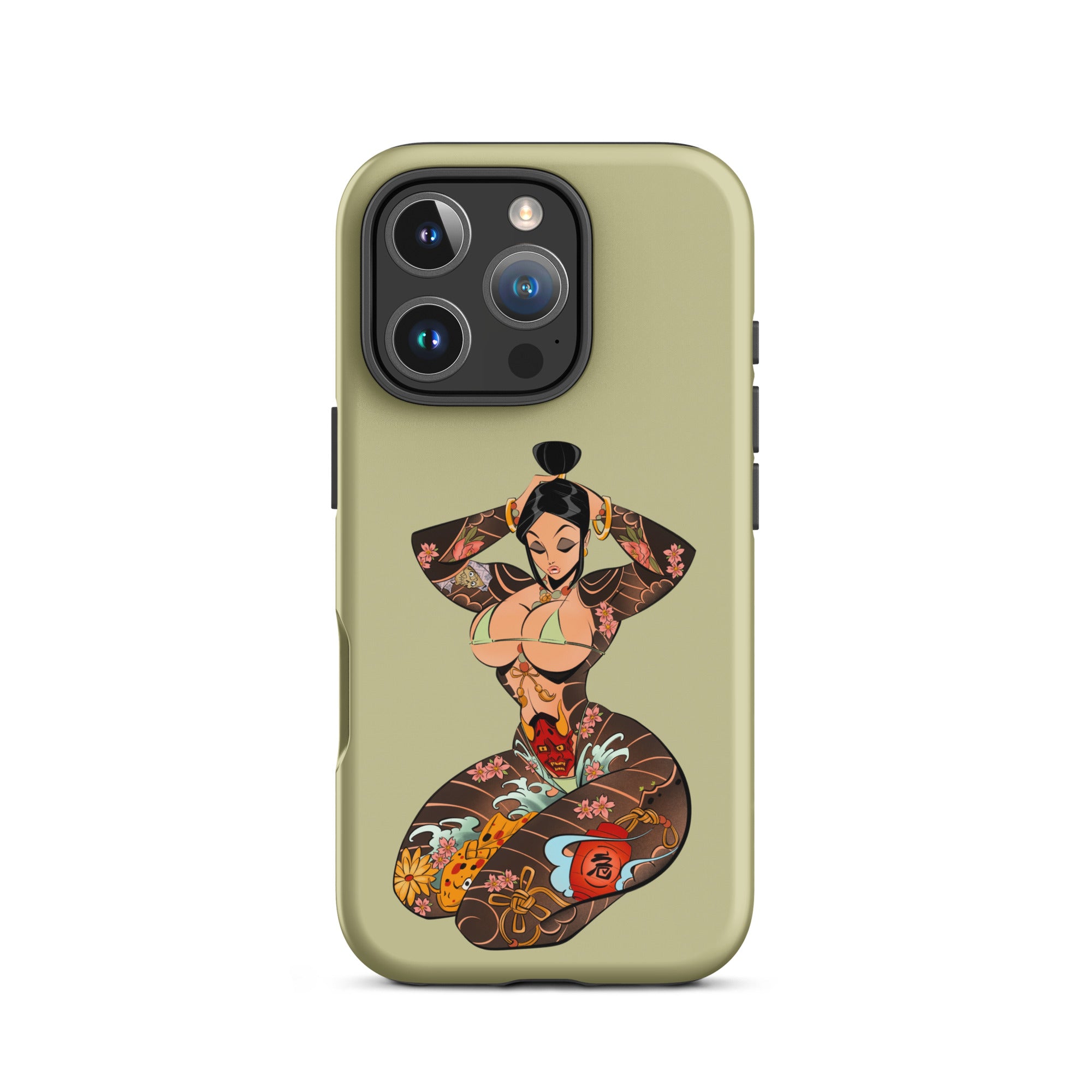 curvy tattooed asian tough iphone case by bloodknotcollective