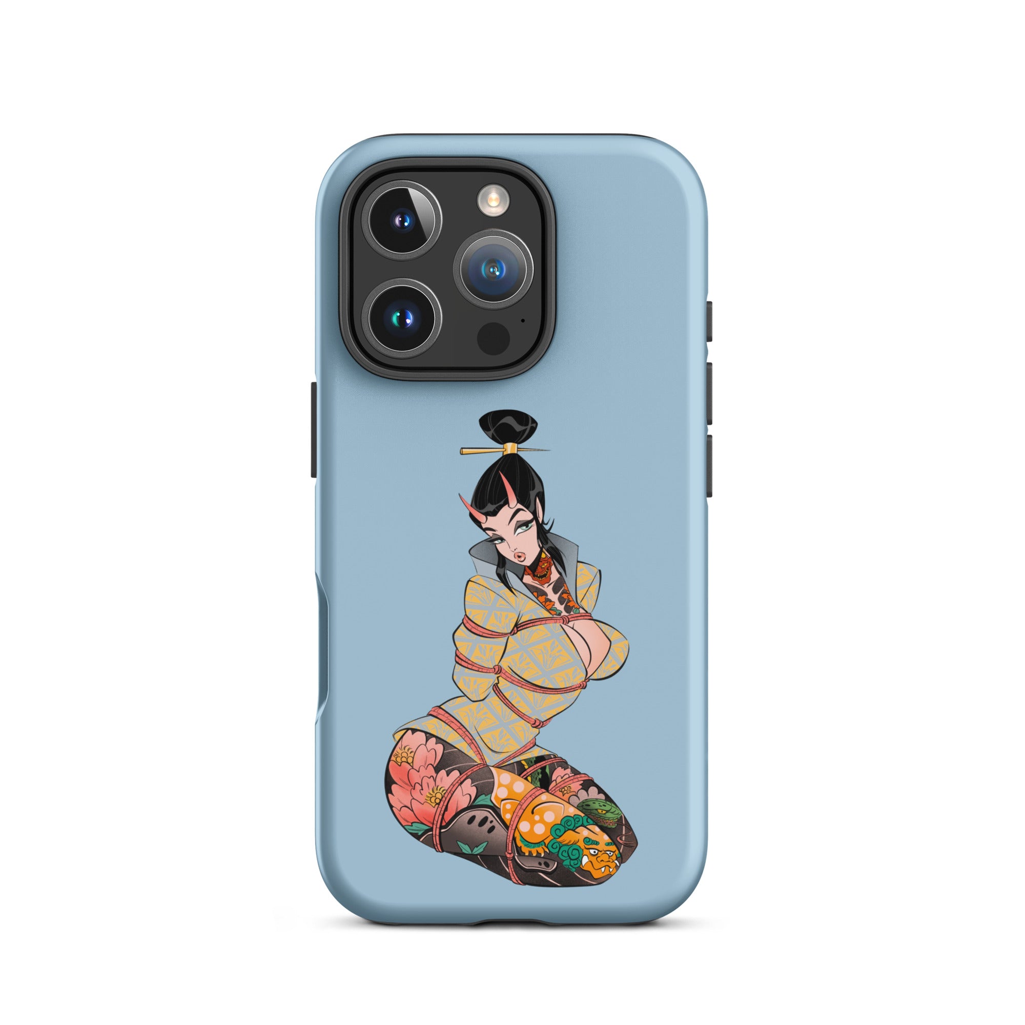 tattooed asian in shibari tough iphone case by bloodknotcollective