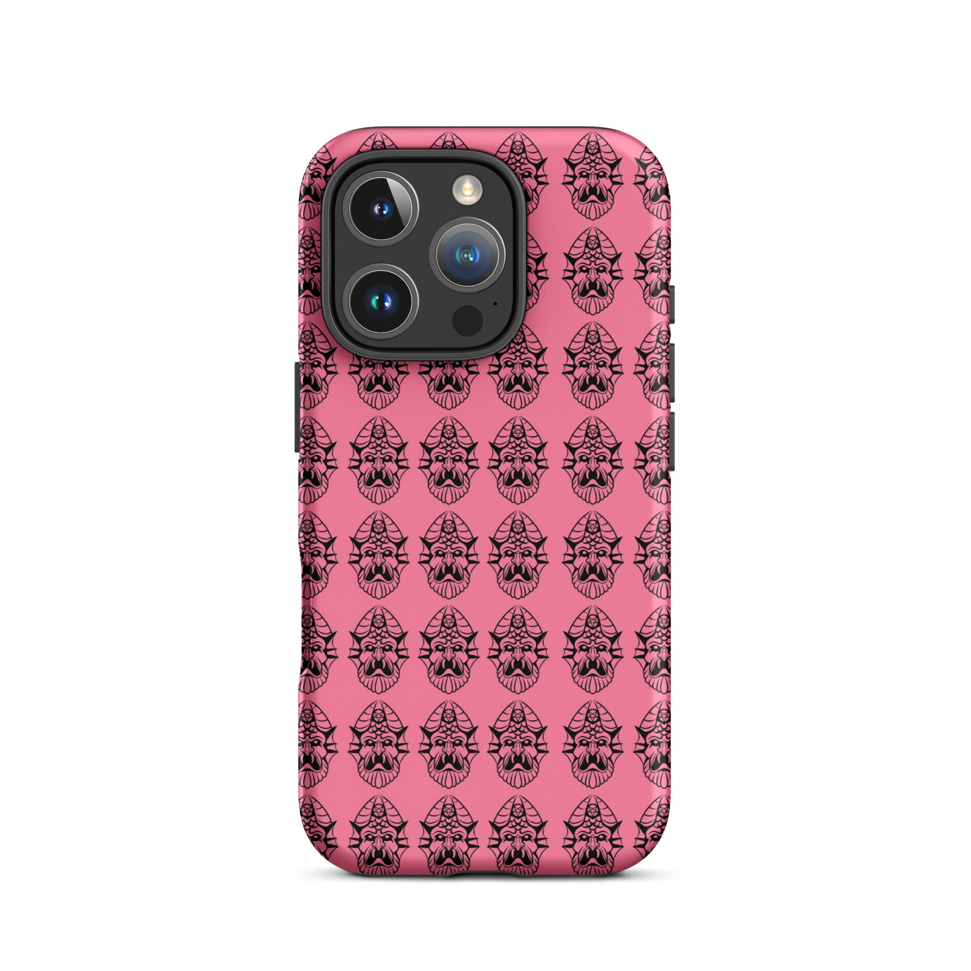 pink devil traditional tattoo tough iphone case by bloodknotcollective