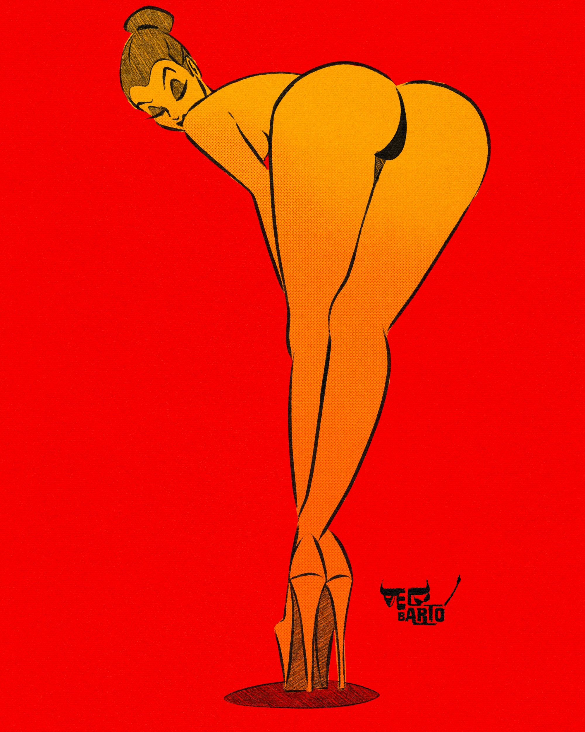 red legs sketch print by bloodknotcollective